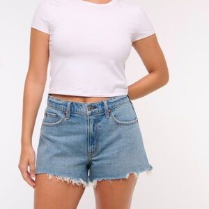 Abercrombie 90s relaxed cut off short high rise medium wash denim size 10 30